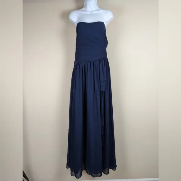 Alfred Angelo | Dresses | Alfred Angelo Formal Evening Dress Women Sz 6  Blue Maxi Strapless Wedding Prom | Poshmark